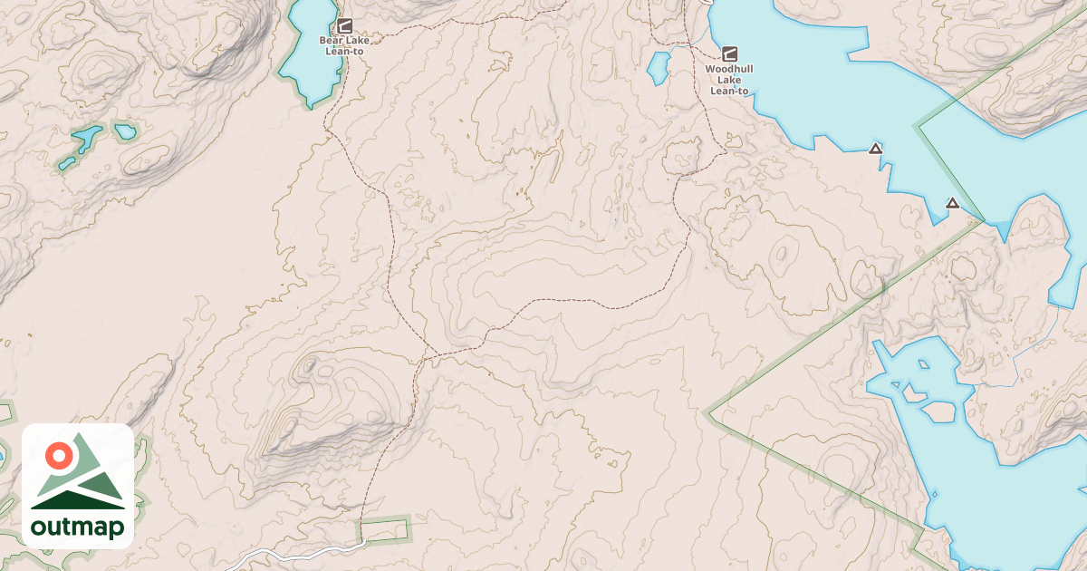 Map of Big Woodhull- Sand Lake Falls Trail
