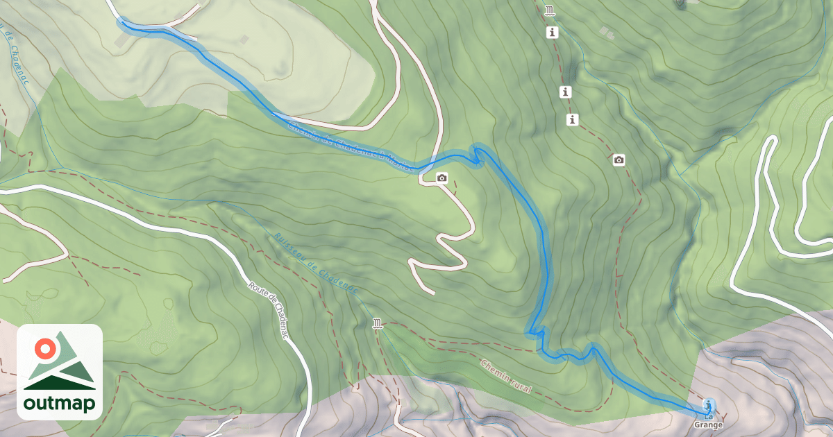 Map of Chemin de Chadenac à Mariac