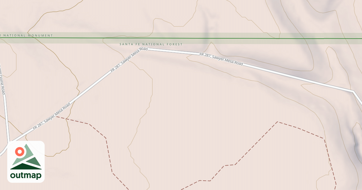 Map of FRIJOLES RIDGE
