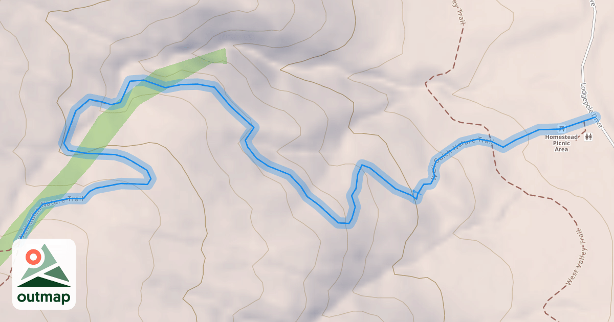 Map of Well Gulch Nature Trail