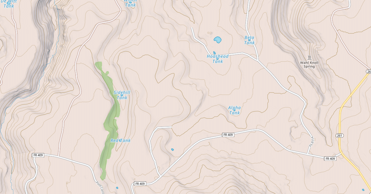 Map preview of USFS National Forest System Roads {942CA122-8E7A-4535-809B-2B301E04088C}