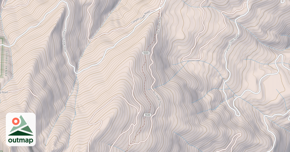 Map of BOX RIDGE