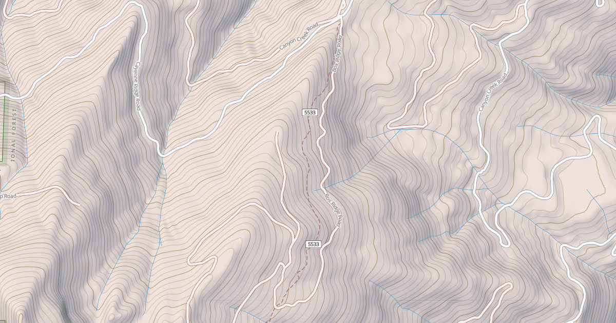 Map preview of BOX RIDGE