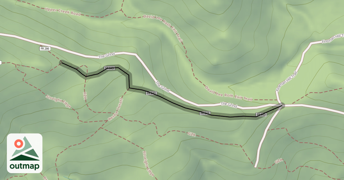 Map of Wrong Turn Trail