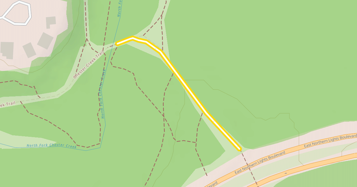 Map preview of Chester Creek Trail