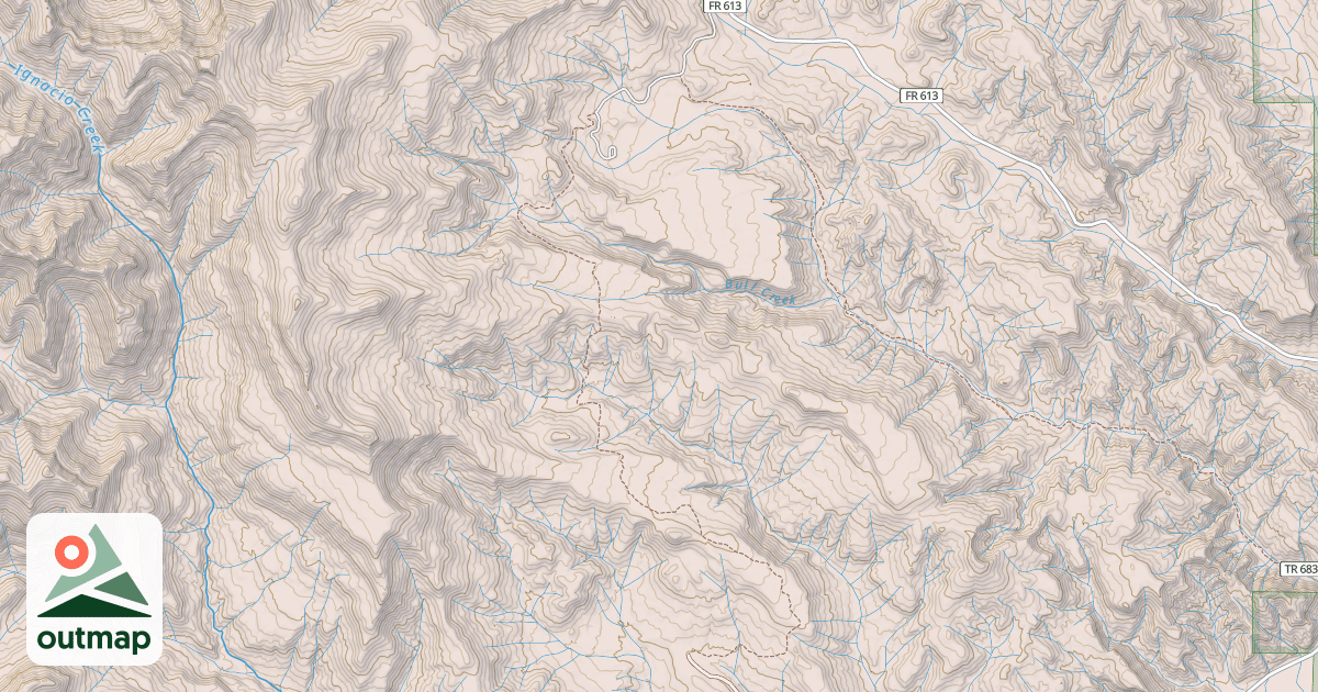 Map of Bull Creek