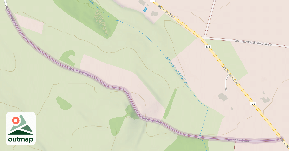 Map of Rue de Castillou