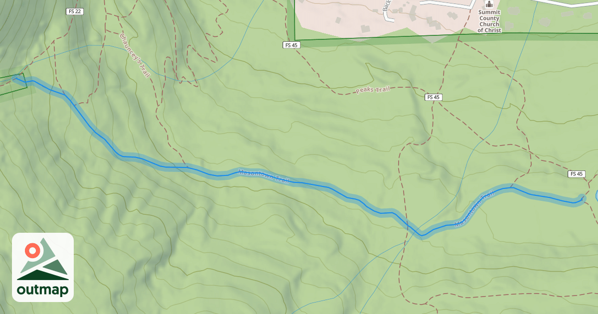Map of Masontown Trail