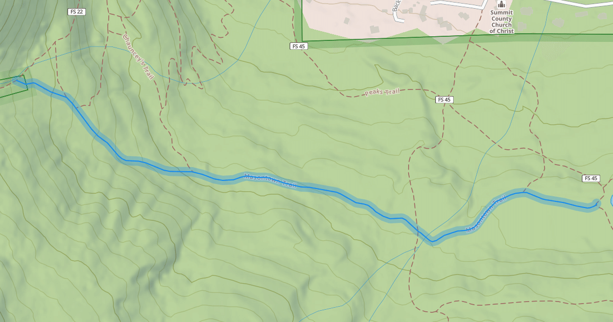 Map preview of Masontown Trail