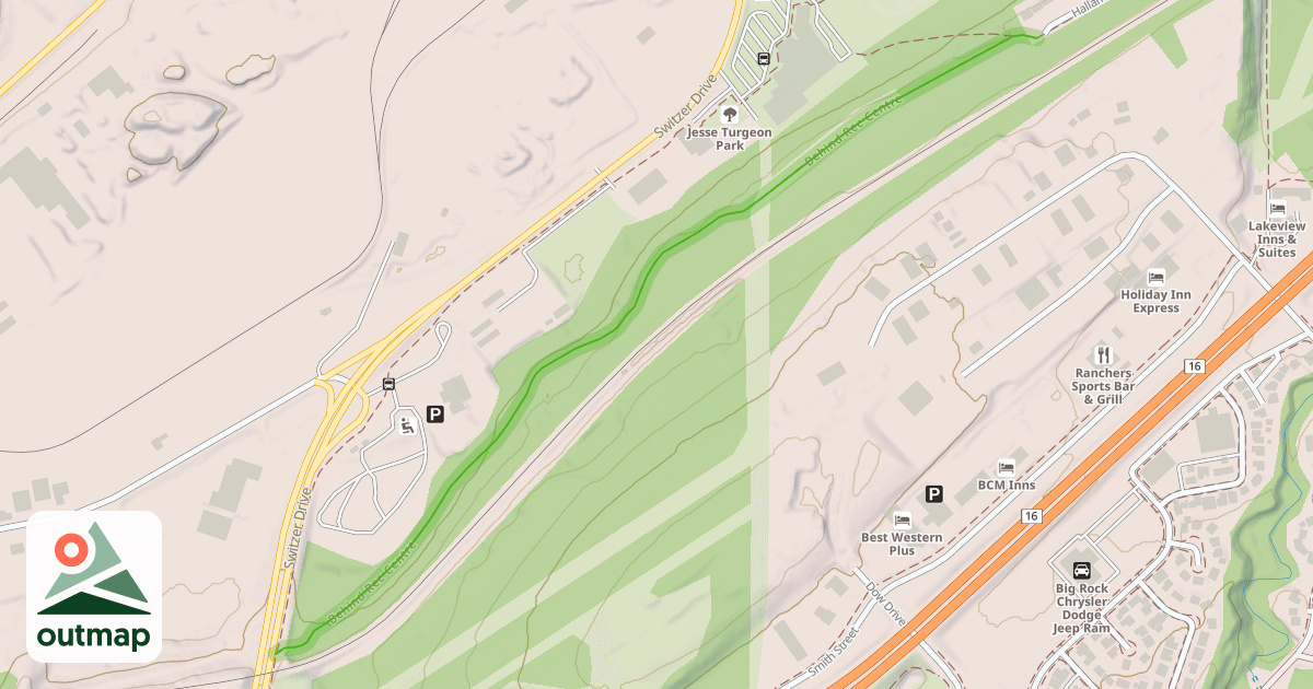 Map of Behind Rec Centre