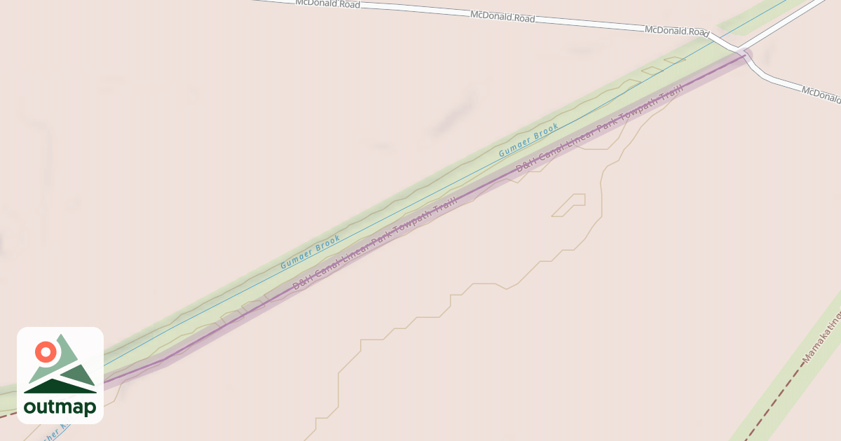 Map of D&H Canal Linear Park Towpath Traill