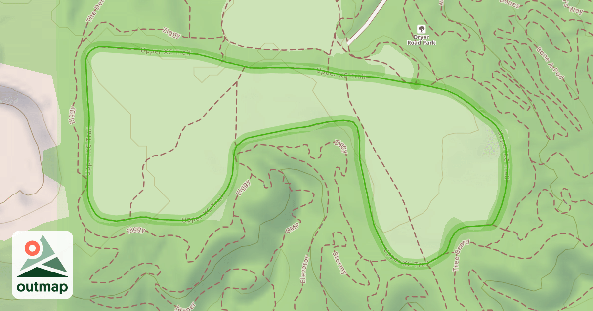 Map of Upper XC Trail