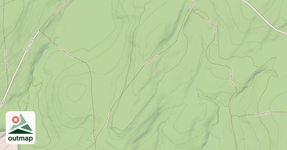 Map of Ledges Trail