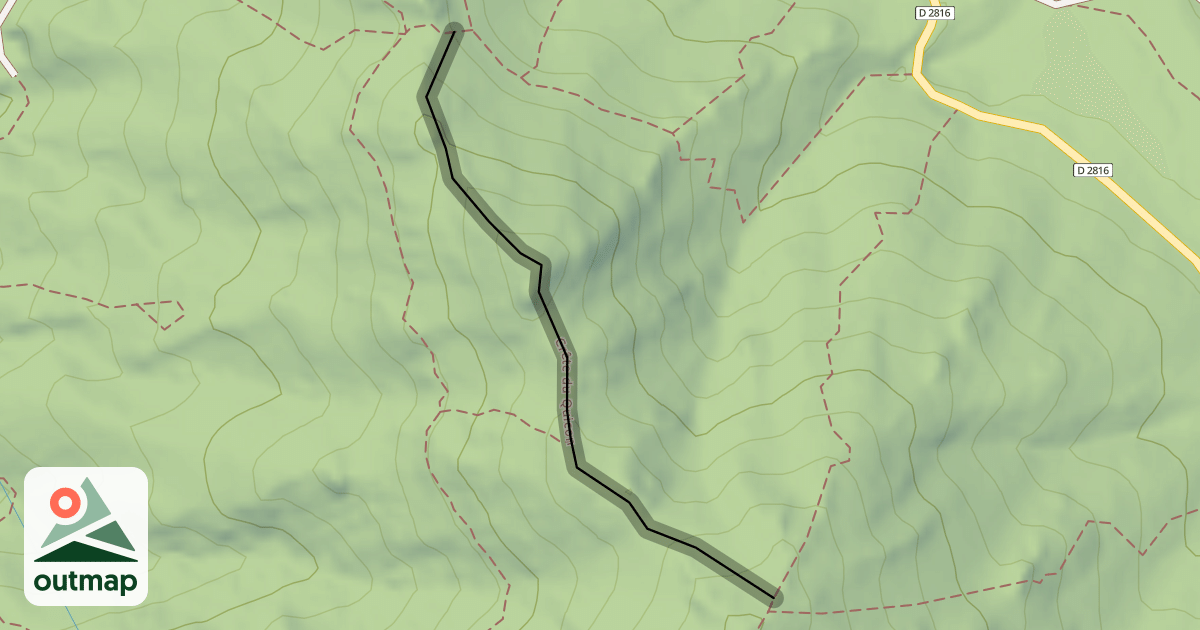 Map of Crête du Quicon