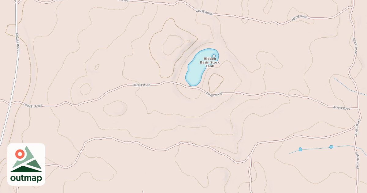 Map of HIDDEN BASIN