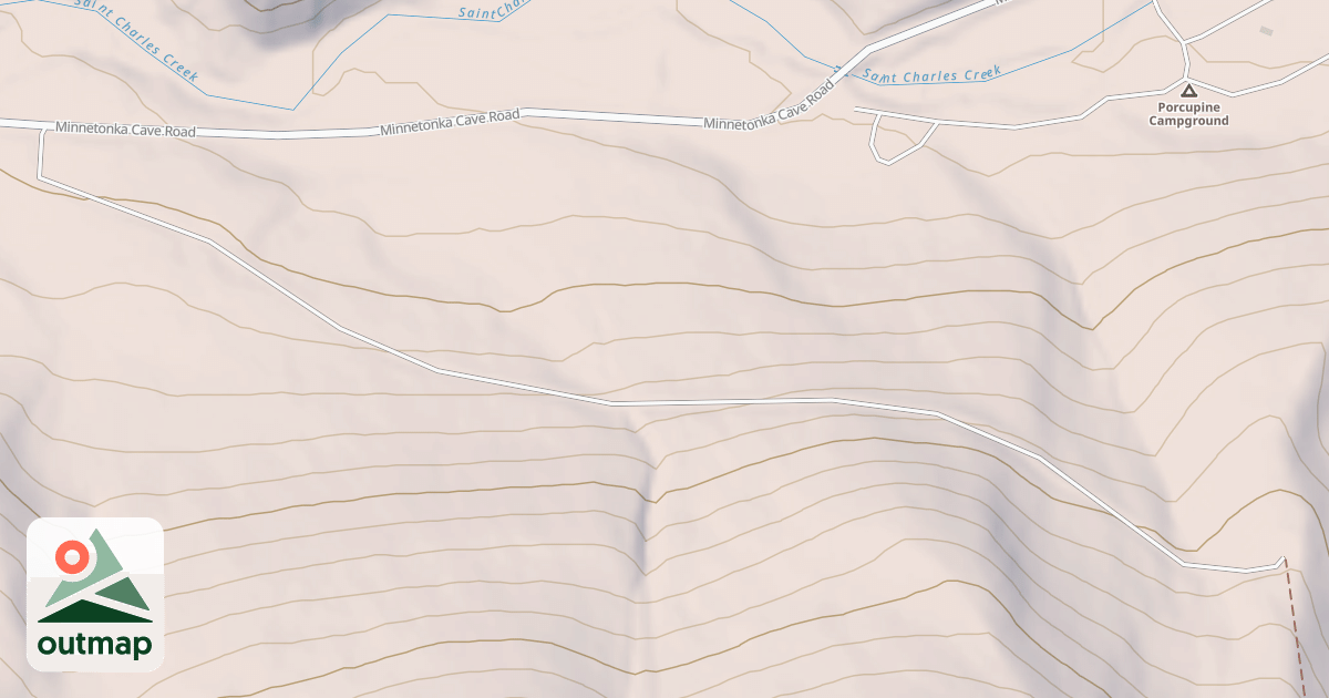 Map of CAVE TRAIL ACCESS