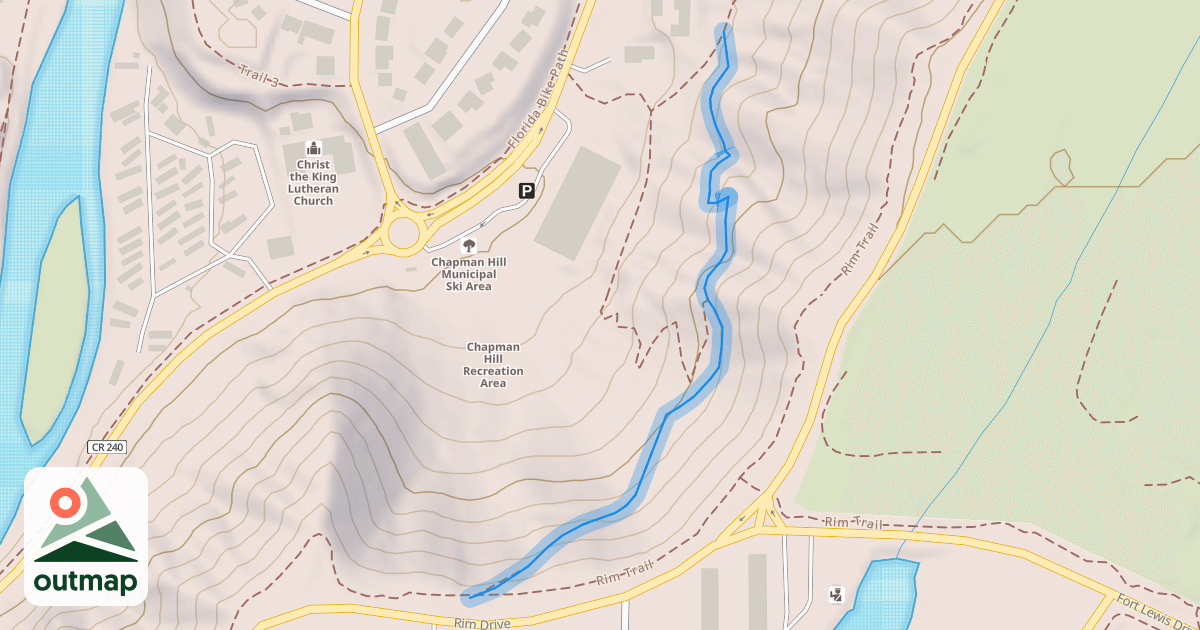 Map of Lions Den Trail