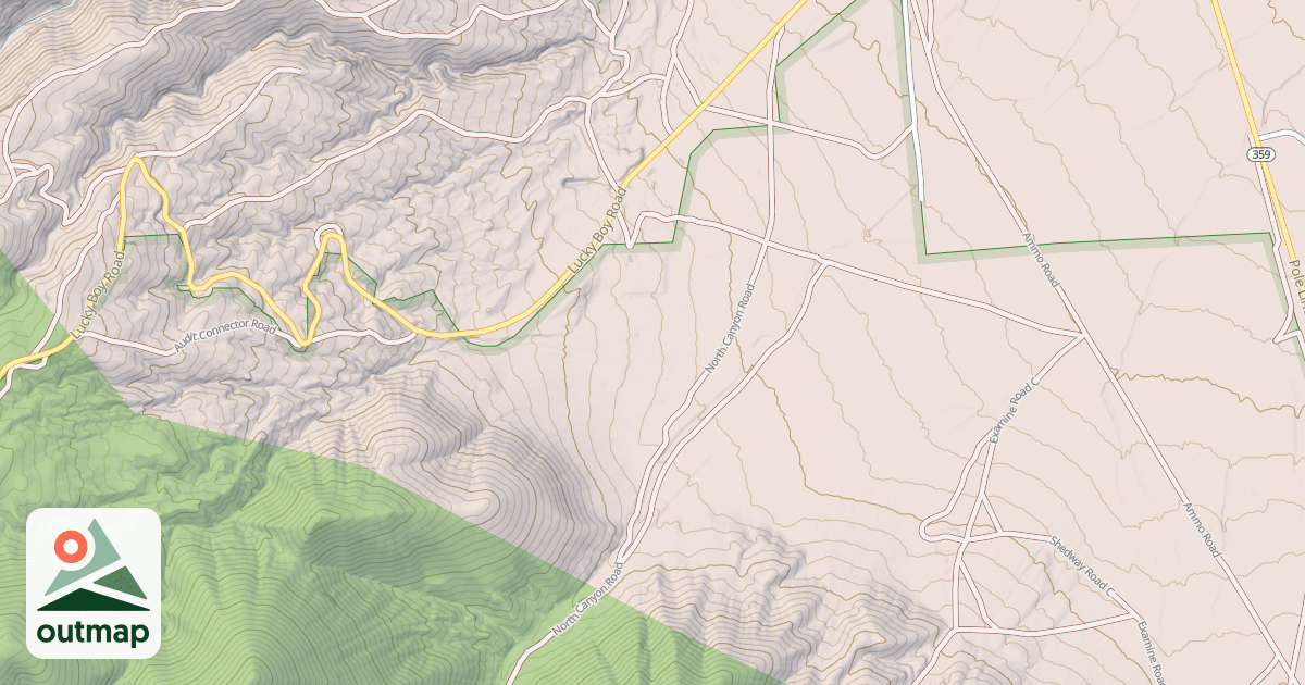Map of NORTH CANYON ROAD