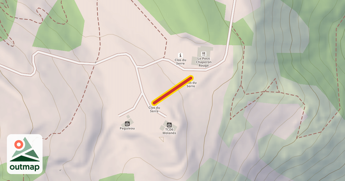 Map of Clos du Serre