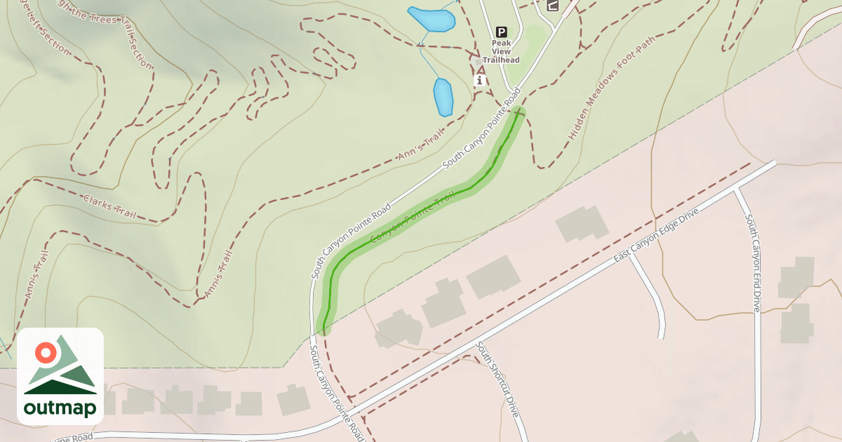 Map of Canyon Pointe Trail