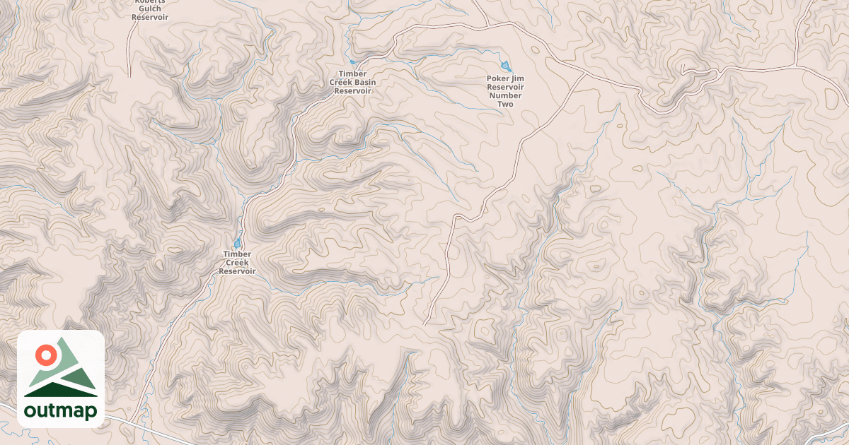 Map of POKER JIM BUTTE