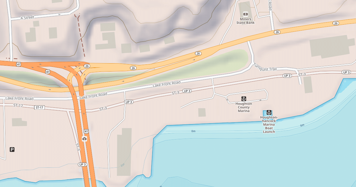 Map preview of Lake Linden Route