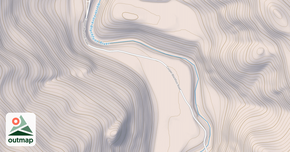 Map of COOPER-BLACKFOOT