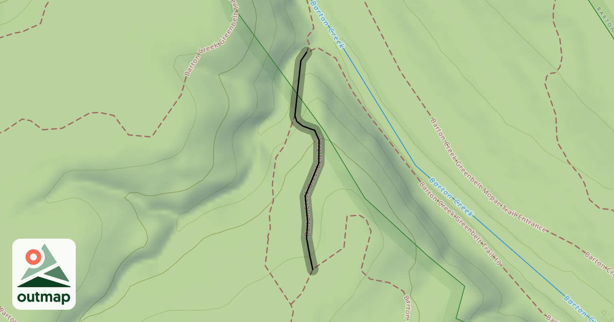 Map of Barton Creek Greenbelt Trail
