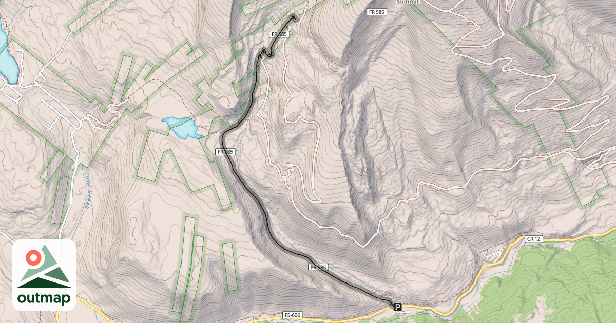 Map of Gunsite Pass Road