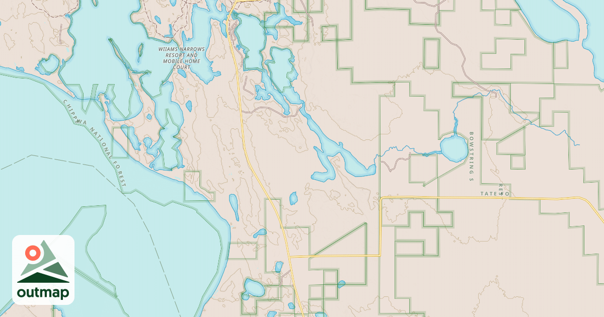 Map of Avenue Of Pines Snowmobile Tr