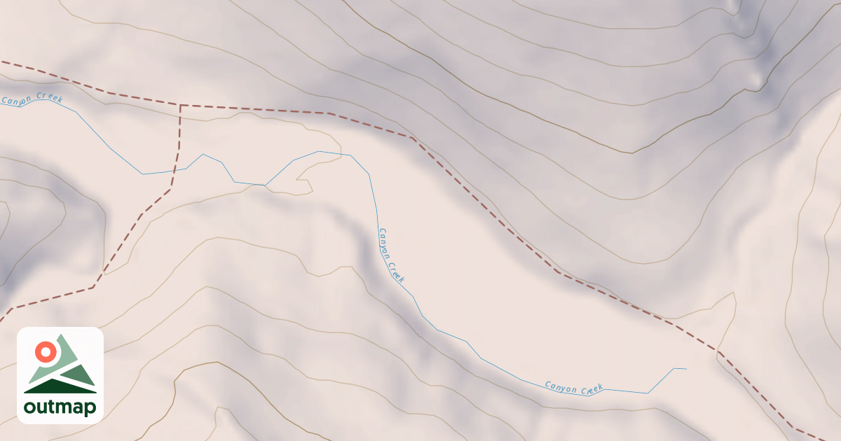 Map of Canyon Creek-North Fork