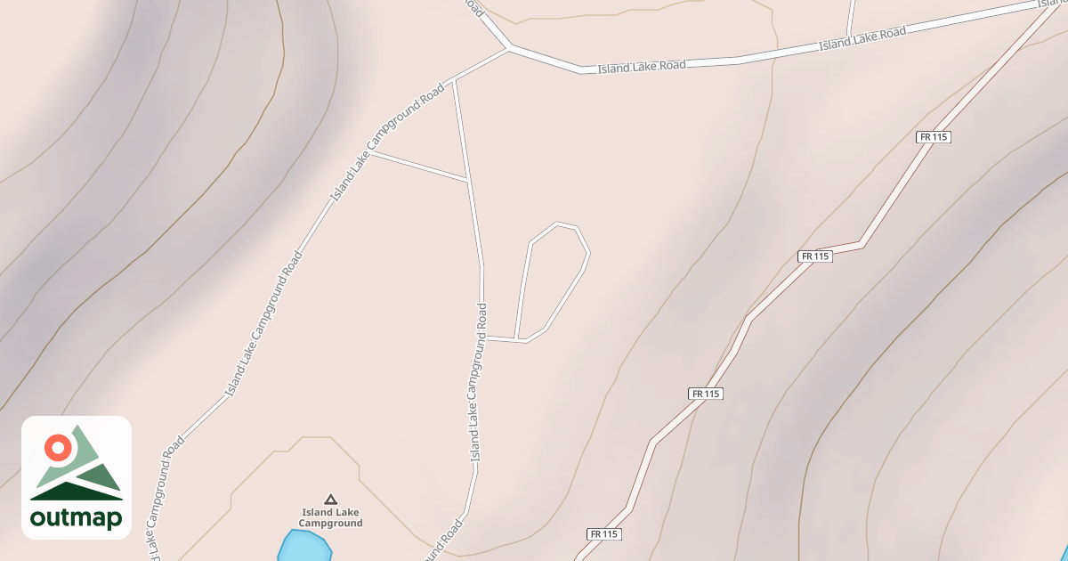 Map of ISLAND LAKE CG SPUR LOOP