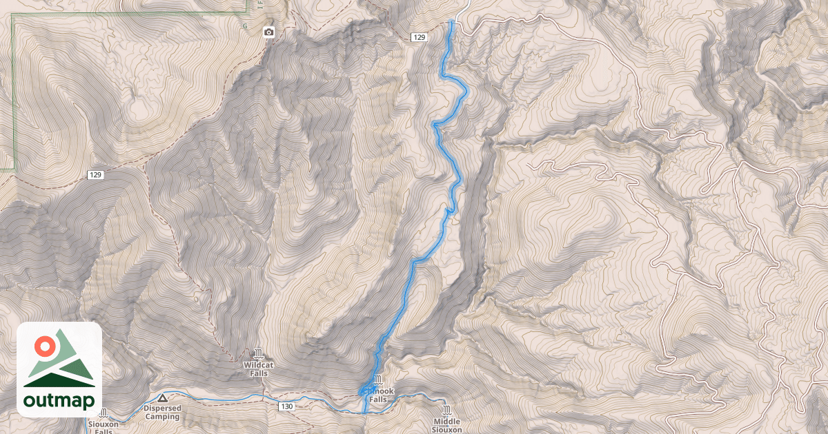 Map of Chinook Creek Trail #130A
