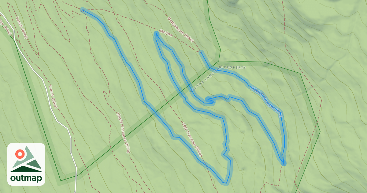 Map of Sidehill Wampus (bike)