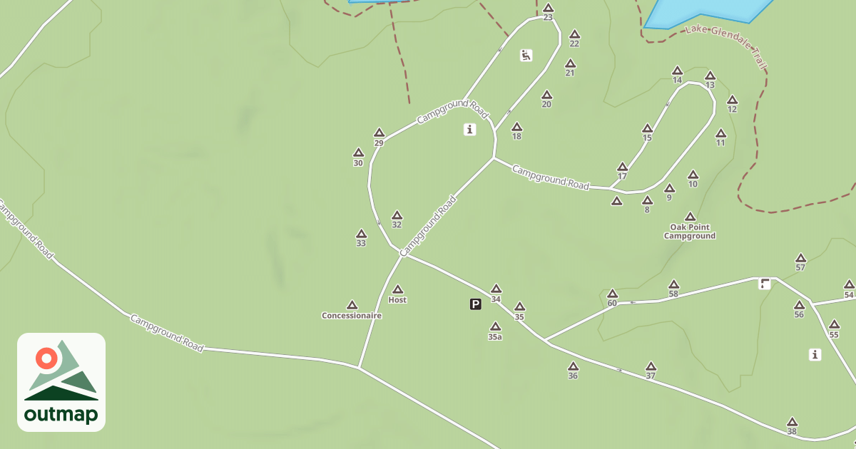 Map of OAK POINT