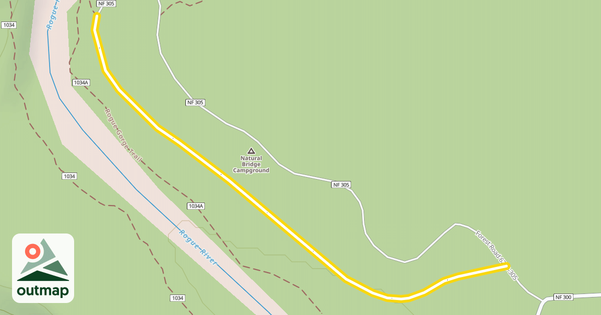 Map of Forest Road 6200-305