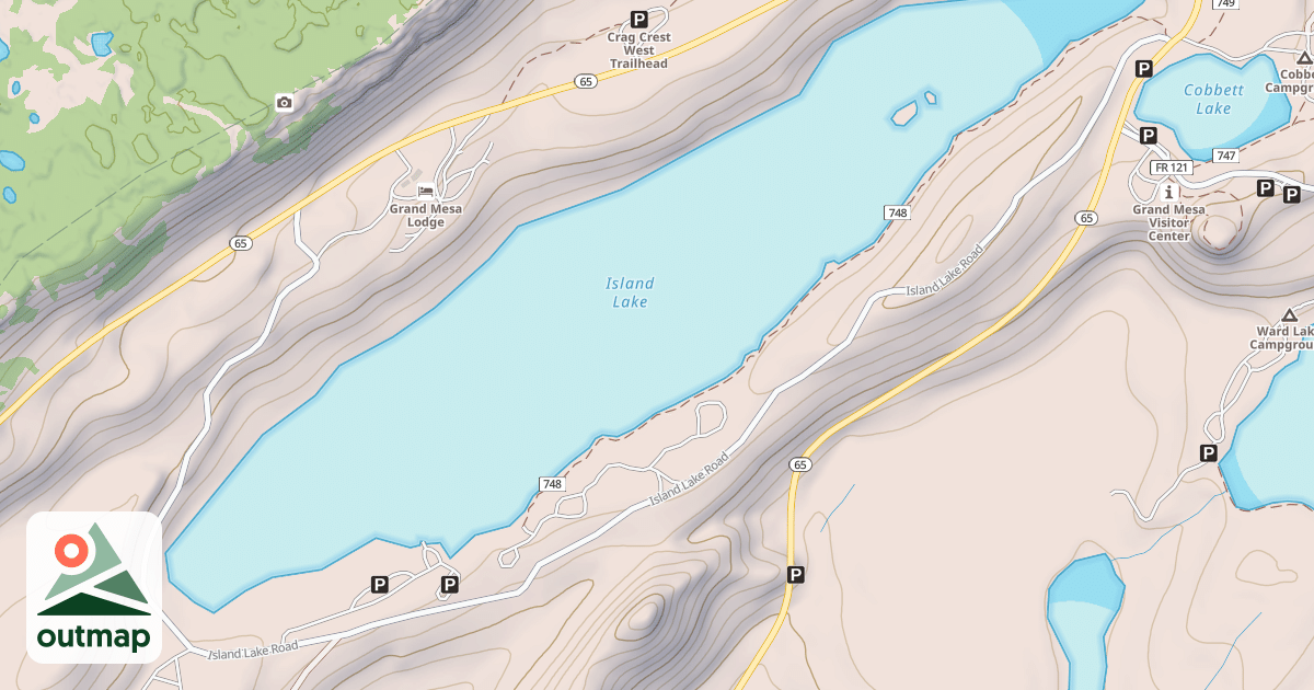 Map of ISLAND LAKE
