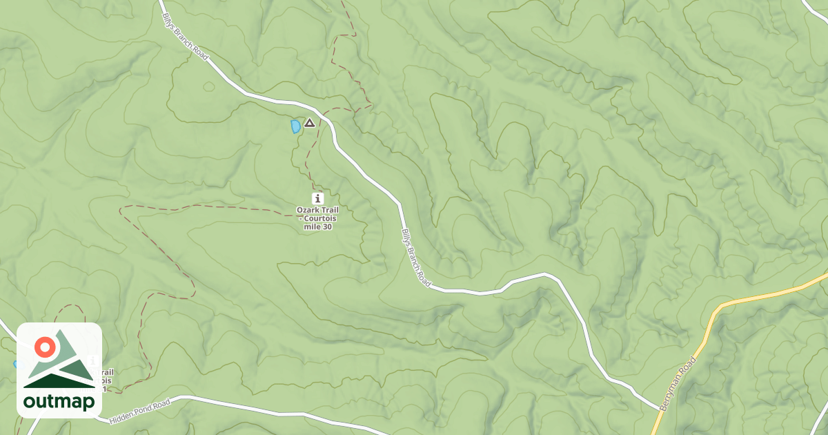 Map of BILLYS BRANCH