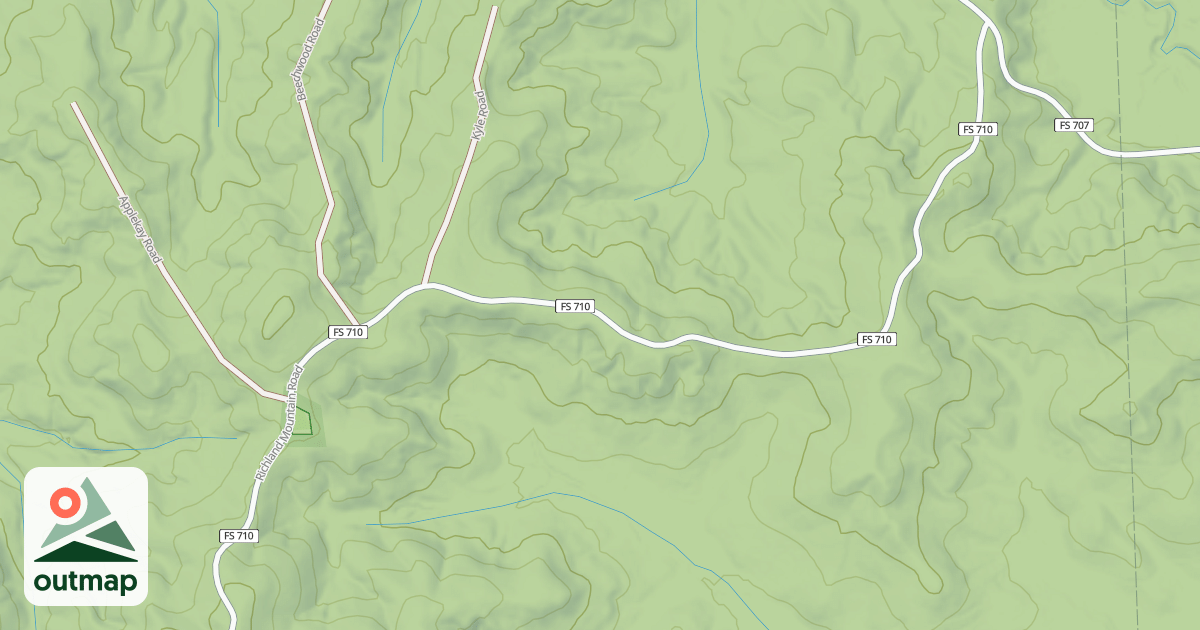 Map of RICHLAND MOUNTAIN (G)