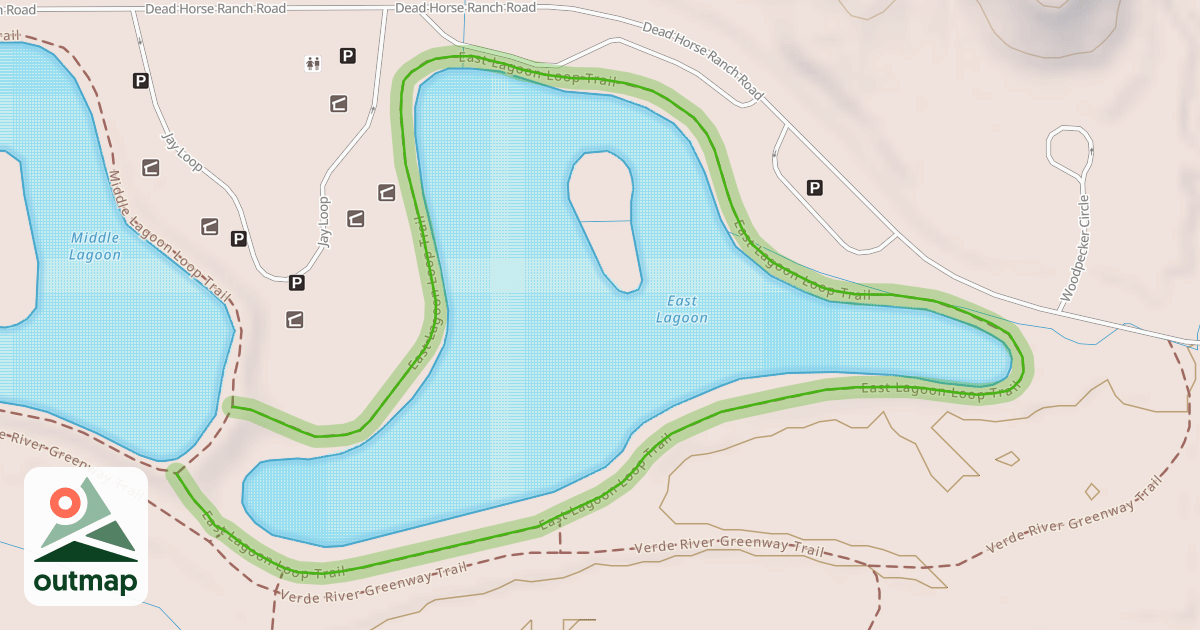 Map of East Lagoon Loop Trail