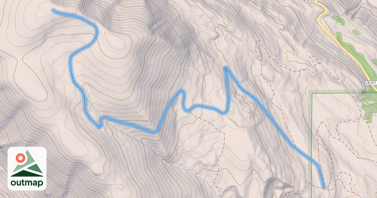 Map of Snodgrass Spur Road