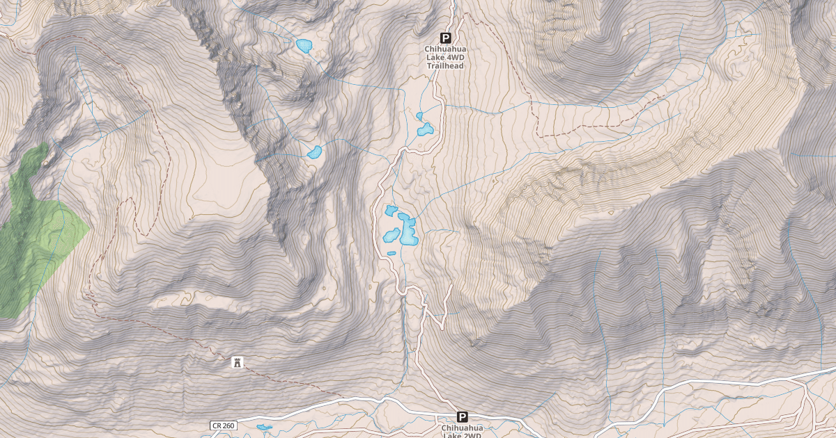 Map preview of CHIHUAHUA GULCH ROAD
