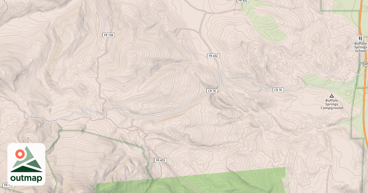 Map of BUFFALO PEAKS