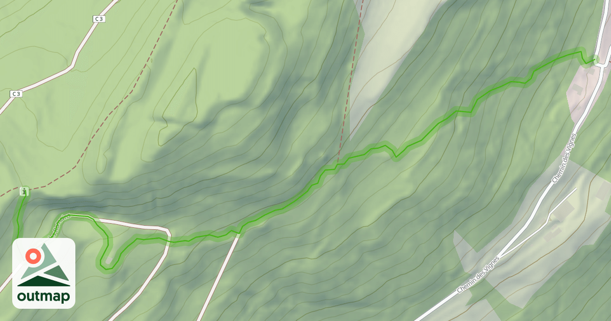 Map of Sentier des Romains