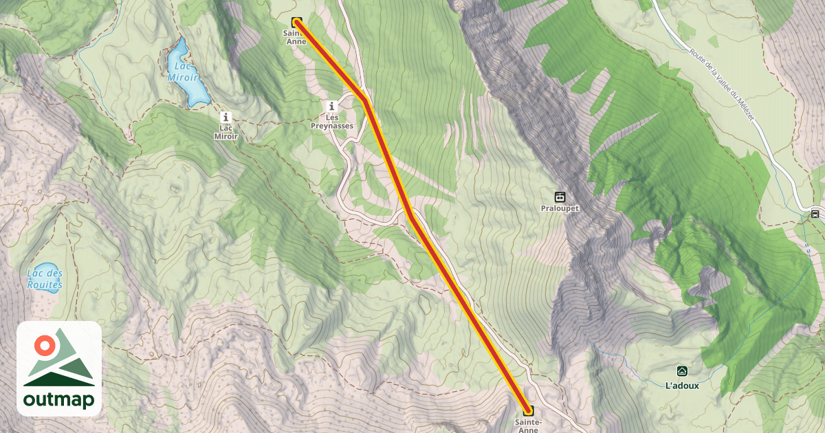 Map of Sainte-Anne