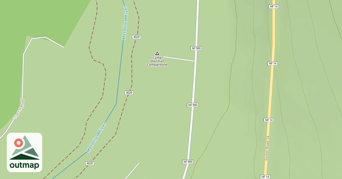 Map of CAMP SHERMAN C.G