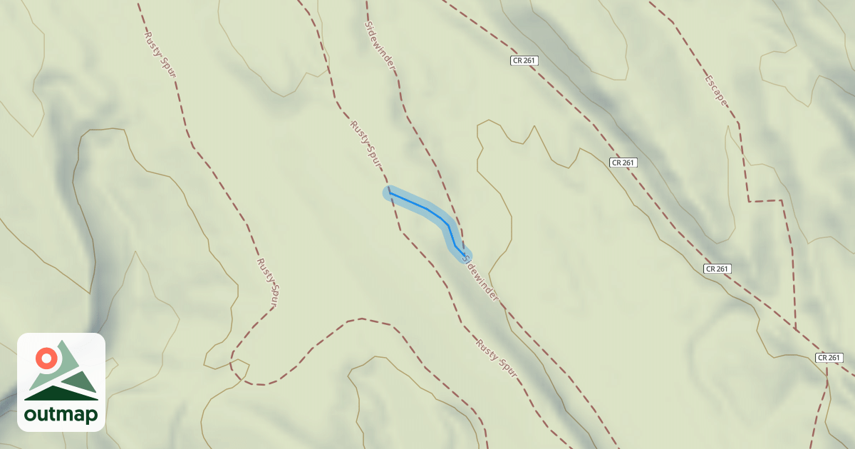 Map of Sidewinder Access Trail