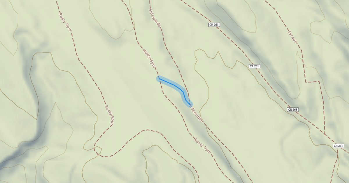 Map preview of Sidewinder Access Trail