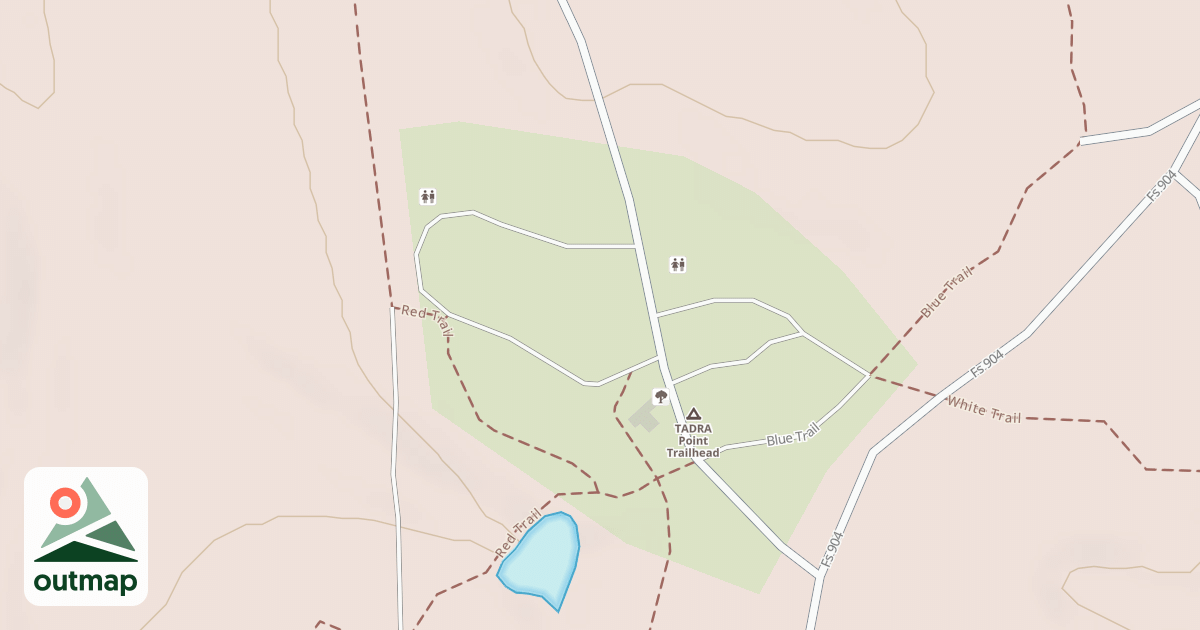 Map of TADRA POINT TRAILHEAD LOOP
