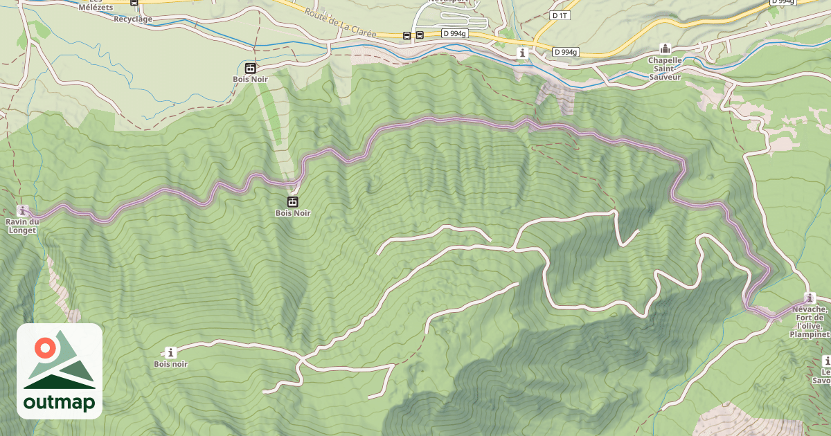 Map of Route forestière du Bois Noir